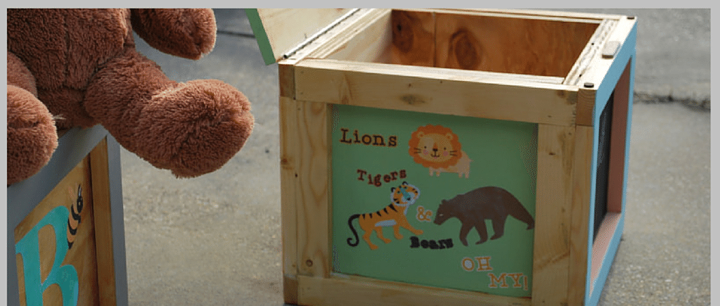 Alphabet Blocks Inspired Kids Storage Seating