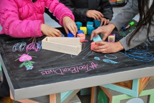 Alphabet Blocks Inspired Play Table by ToolBox Divas
