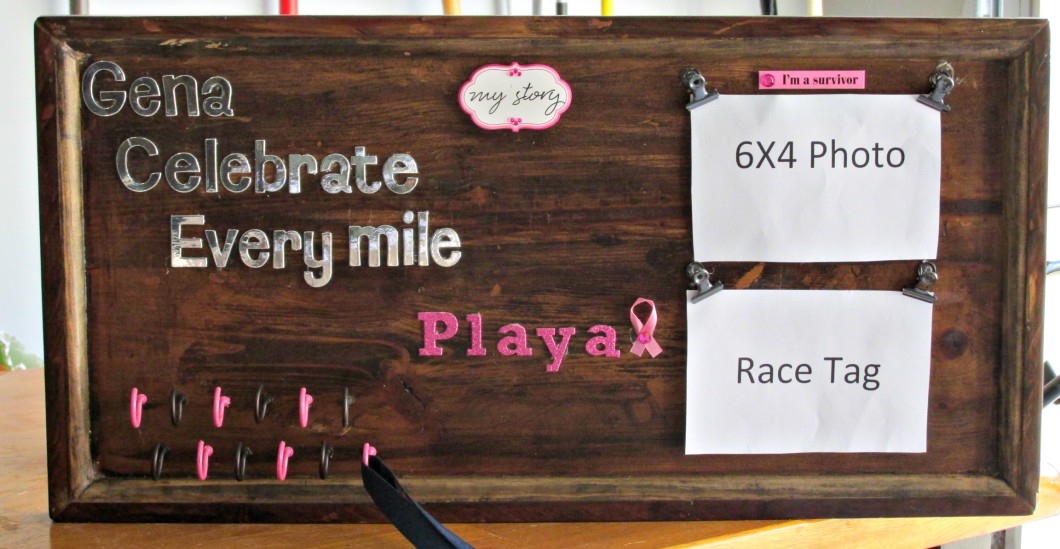 DIY Runner’s Race Bib and Medal Holder