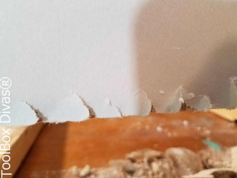 Learn How to Patch a Hole in Drywall - Toolbox Divas .rough edges by a dull blade