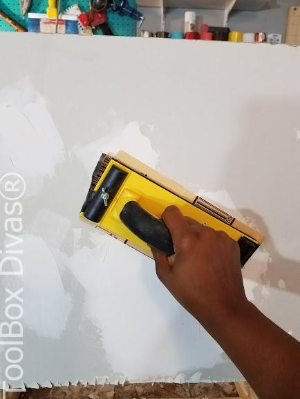 Learn How to Patch a Hole in Drywall - Toolbox Divas drywall sanding