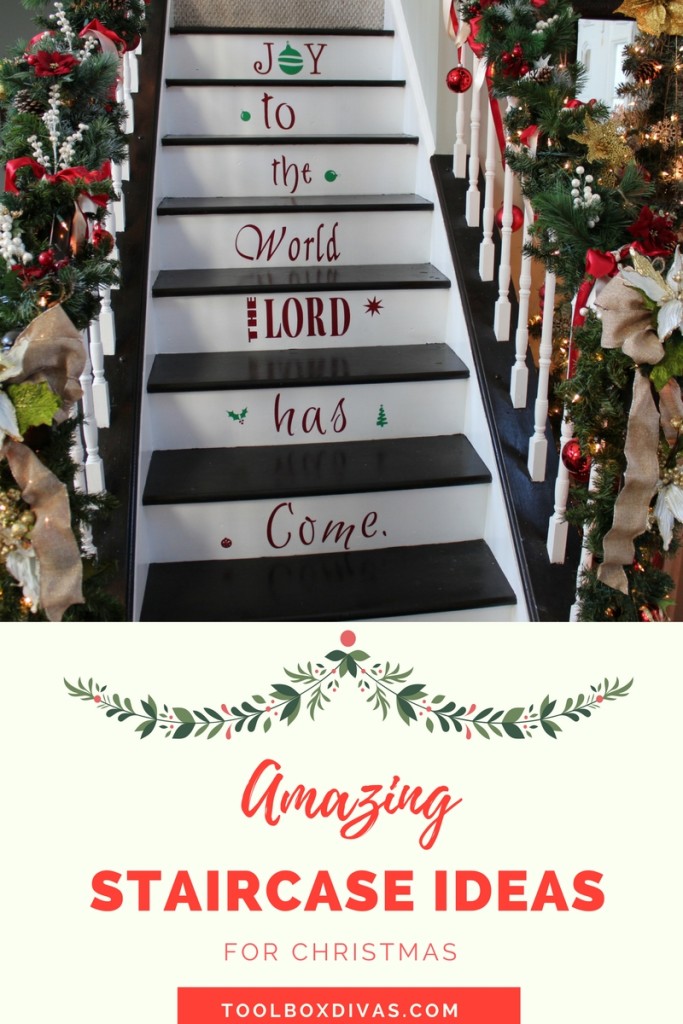 Amazing Staircase Ideas For Christmas- ToolBox Divas