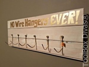 DIY Coat Rack using Wire Hangers - ToolBox Divas