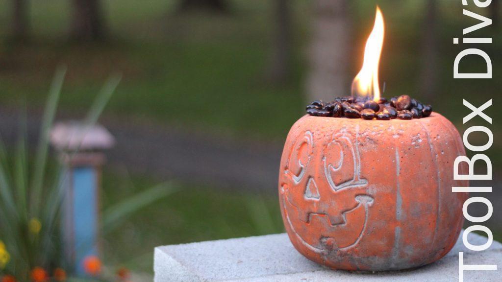 Easy Halloween DIY Project pumpkin fire pit - Toolbox Divas 13