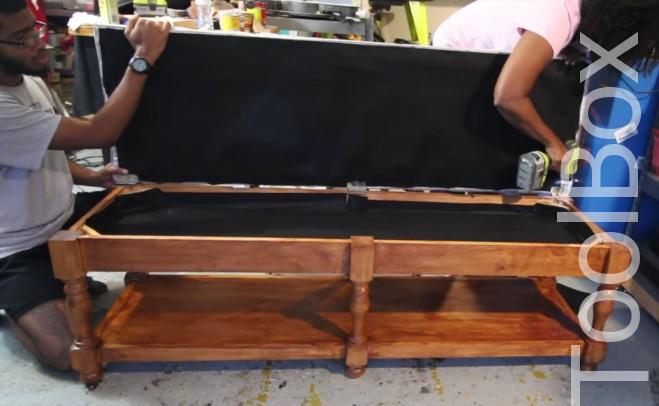 How to Build A DIY Tufted Bench - Toolbox Divas 37