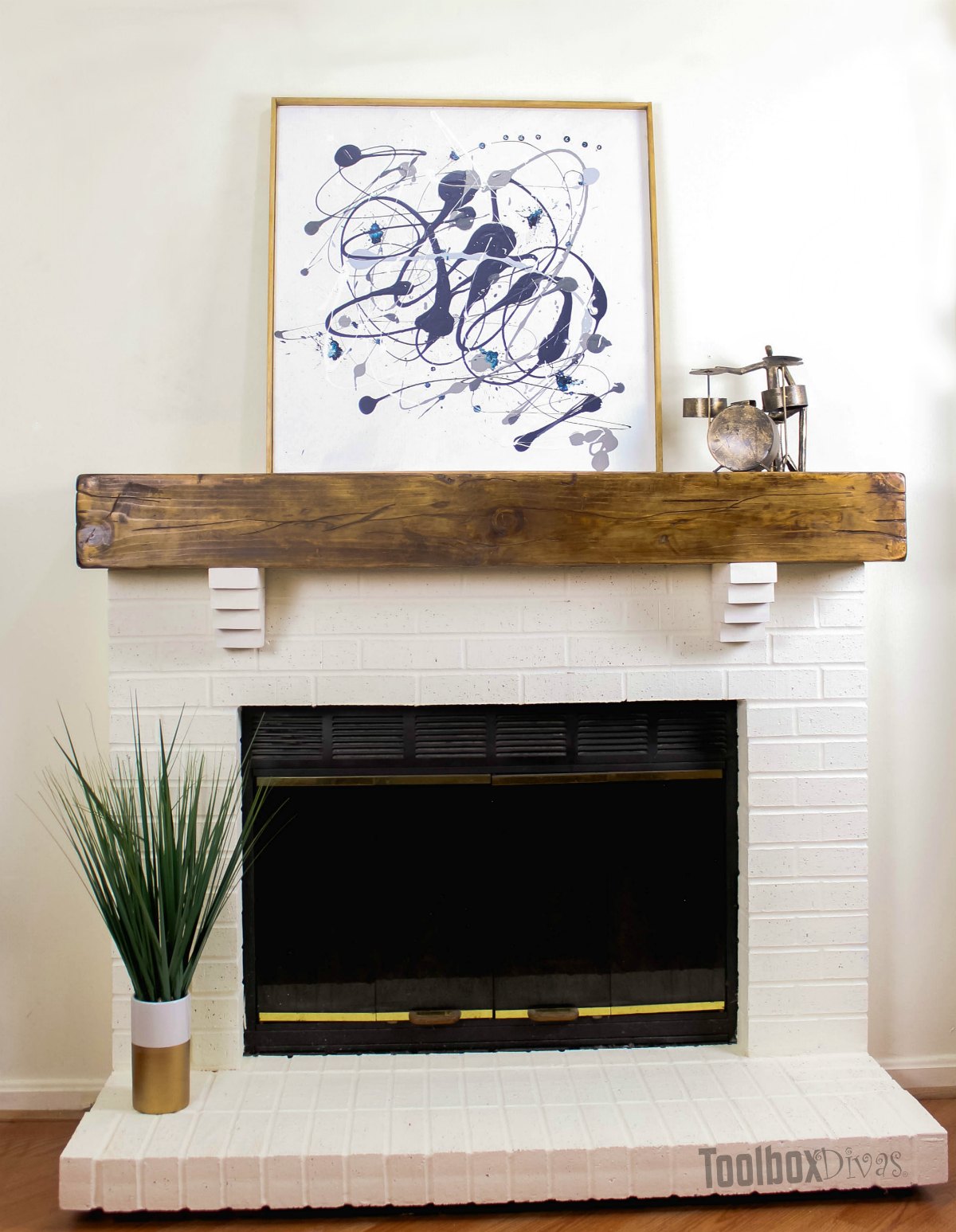 How To Build A Rustic Faux Beam Mantel, Simple Fireplace Mantel Plans