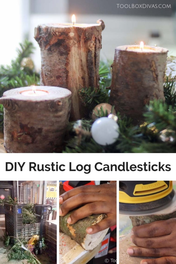 DIY Rustic Candlestick or holder