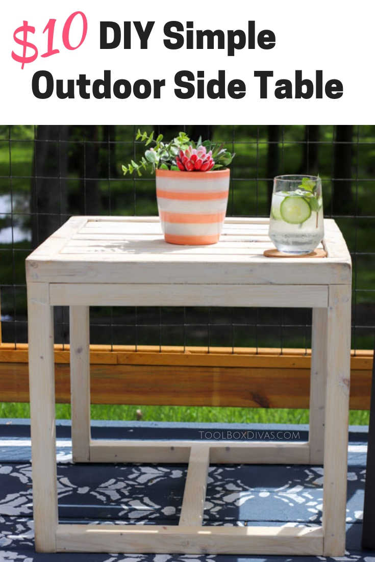 Simple 10 Diy Outdoor Side Table Toolbox Divas - Outdoor Patio Corner Tables