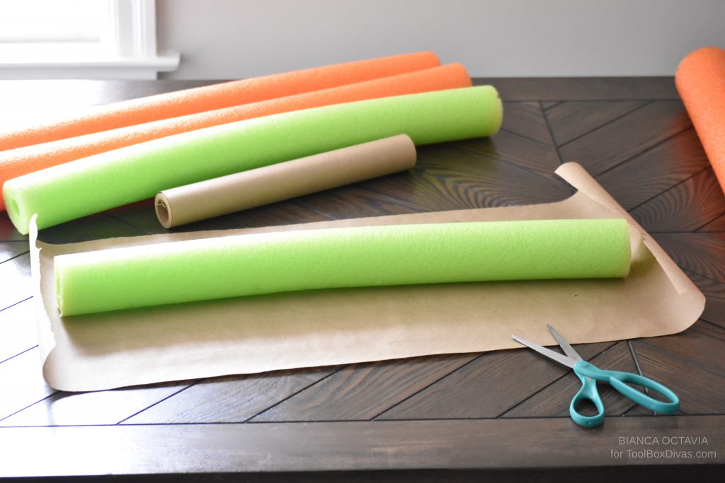 How to Make DIY Faux Birch Logs cover with paper