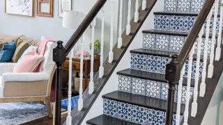 DIY Viynl Mosaic Tile Stair Riser Decals with Cricut - @ToolBoxDivas (6 of 94)