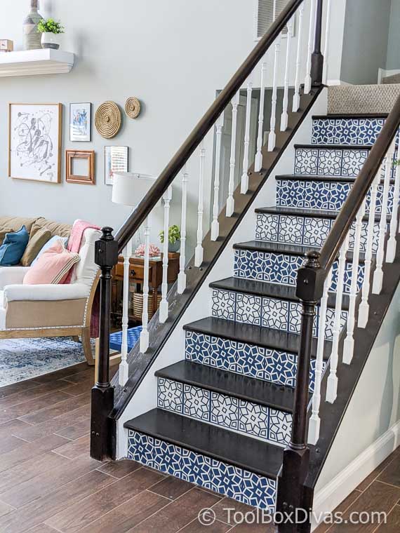 DIY Viynl Mosaic Tile Stair Riser Decals with Cricut - @ToolBoxDivas (6 of 94)