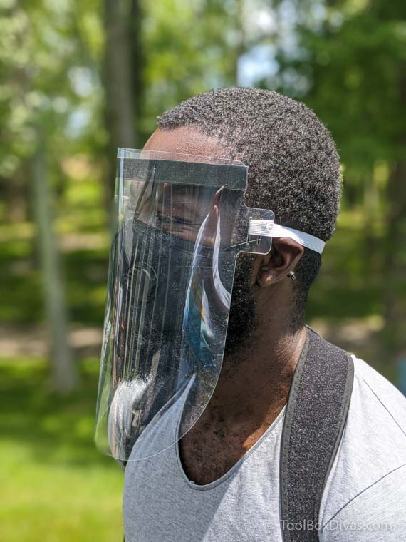 Make Your Own 5 Minute DIY Face Shield ToolBox Divas