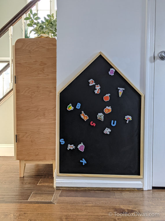 How to Make a House Shaped Magnetic Chalkboard for Cheap