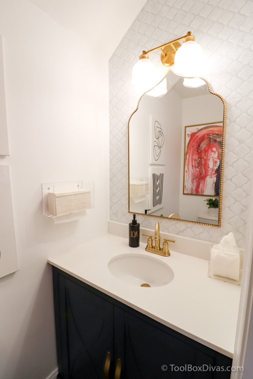 The Ultimate Tiny Bathroom Update in time for the Holidays