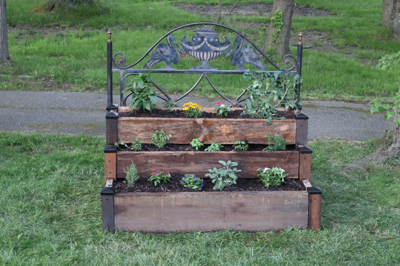 Tiered Garden Bed from Reclaimed Materials
